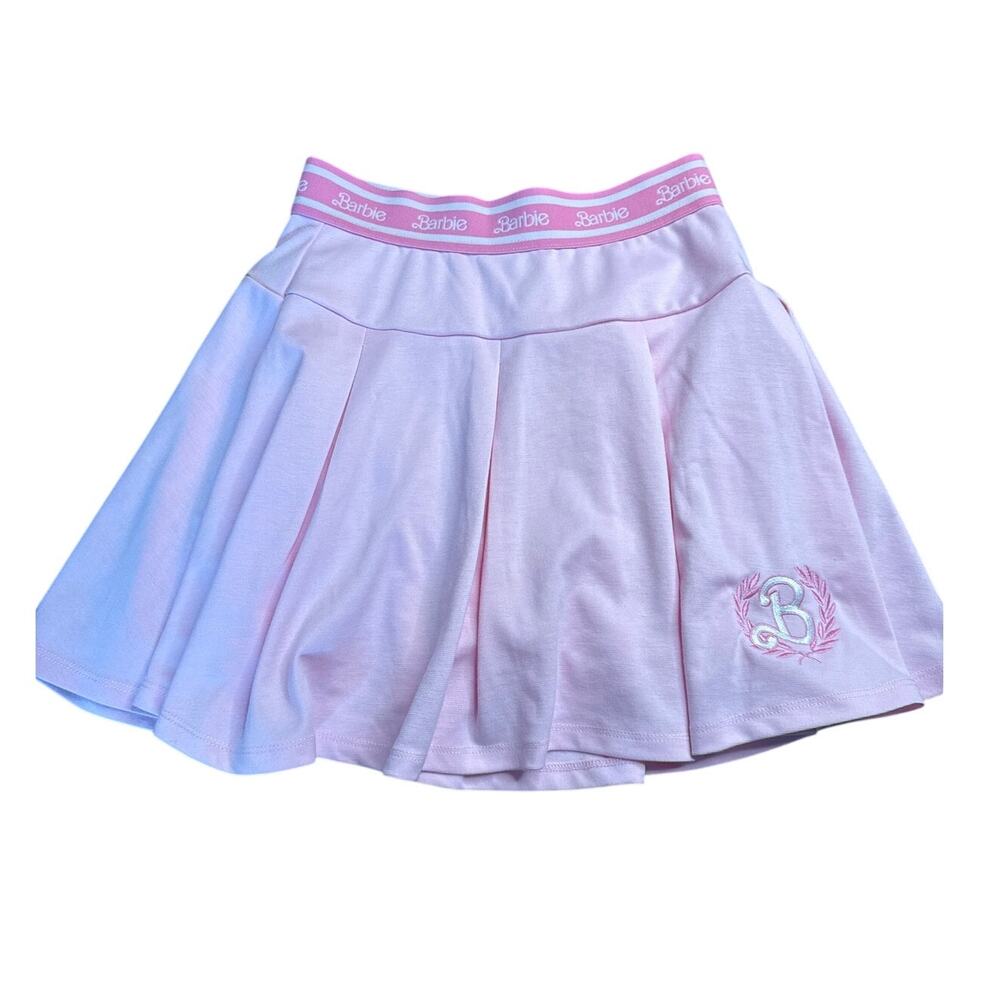 Barbie by Mattel Pleated Skort Size Small in Pink and White
